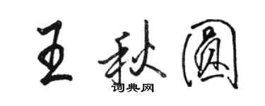 駱恆光王秋圓行書個性簽名怎么寫