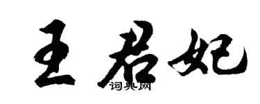 胡問遂王君妃行書個性簽名怎么寫