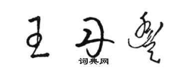 駱恆光王丹豐草書個性簽名怎么寫