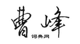 駱恆光曹峰行書個性簽名怎么寫
