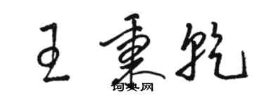 駱恆光王秉乾草書個性簽名怎么寫