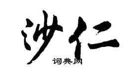 胡問遂沙仁行書個性簽名怎么寫