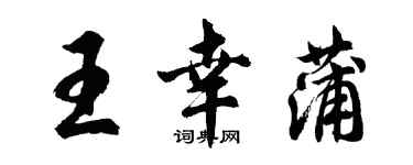 胡問遂王幸蒲行書個性簽名怎么寫