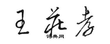 駱恆光王莊孝草書個性簽名怎么寫