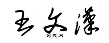 朱錫榮王文漢草書個性簽名怎么寫