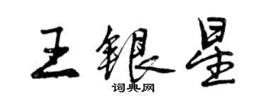 曾慶福王銀星行書個性簽名怎么寫