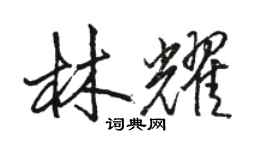 駱恆光林耀行書個性簽名怎么寫