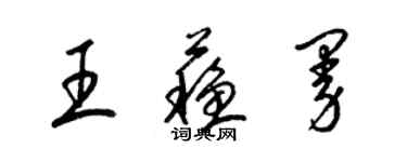 梁錦英王蘇曼草書個性簽名怎么寫