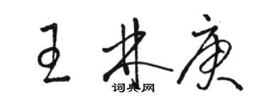 駱恆光王林庚草書個性簽名怎么寫