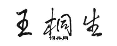 駱恆光王桐生行書個性簽名怎么寫