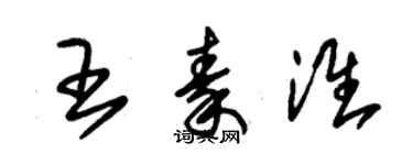 朱錫榮王秦淮草書個性簽名怎么寫