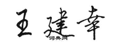 駱恆光王建幸行書個性簽名怎么寫