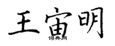 丁謙王宙明楷書個性簽名怎么寫