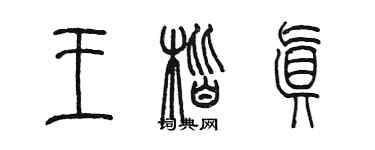 陳墨王楷真篆書個性簽名怎么寫