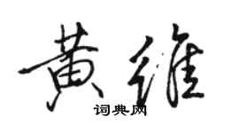 駱恆光黃維行書個性簽名怎么寫