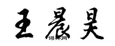 胡問遂王晨昊行書個性簽名怎么寫