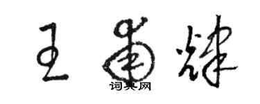 駱恆光王甫輝草書個性簽名怎么寫