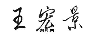 駱恆光王宏景行書個性簽名怎么寫