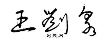 曾慶福王劉泉草書個性簽名怎么寫