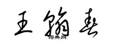 梁錦英王翰春草書個性簽名怎么寫