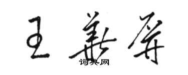 駱恆光王華屏草書個性簽名怎么寫