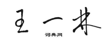 駱恆光王一林草書個性簽名怎么寫