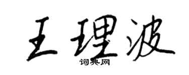 王正良王理波行書個性簽名怎么寫