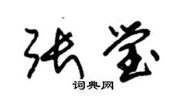 朱錫榮張瑩草書個性簽名怎么寫