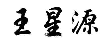 胡問遂王星源行書個性簽名怎么寫