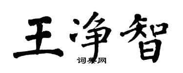 翁闓運王淨智楷書個性簽名怎么寫