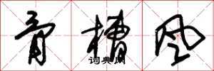 朱錫榮骨槽風草書怎么寫