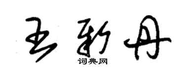 朱錫榮王新丹草書個性簽名怎么寫