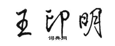駱恆光王印明行書個性簽名怎么寫