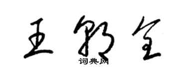 梁錦英王朝全草書個性簽名怎么寫