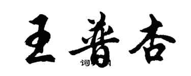 胡問遂王普杏行書個性簽名怎么寫