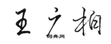 駱恆光王廣柏行書個性簽名怎么寫