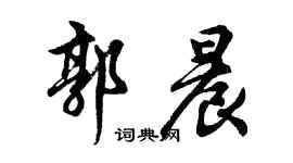 胡問遂郭晨行書個性簽名怎么寫