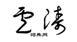 曾慶福盧濤草書個性簽名怎么寫
