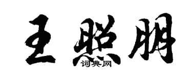 胡問遂王照朋行書個性簽名怎么寫