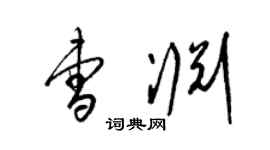 梁錦英曹淵草書個性簽名怎么寫