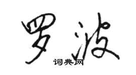 駱恆光羅波行書個性簽名怎么寫