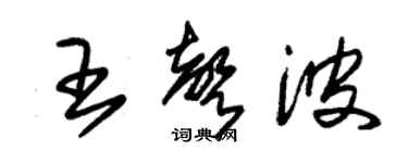 朱錫榮王聲波草書個性簽名怎么寫