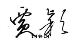 駱恆光賈穎草書個性簽名怎么寫