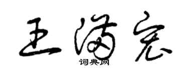 曾慶福王滿宏草書個性簽名怎么寫