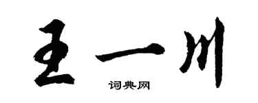 胡問遂王一川行書個性簽名怎么寫