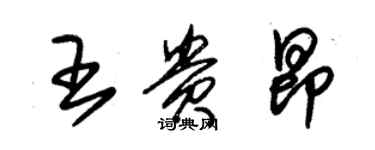 朱錫榮王貴昂草書個性簽名怎么寫