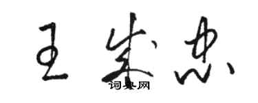 駱恆光王成忠草書個性簽名怎么寫