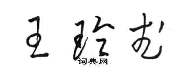 駱恆光王玲武草書個性簽名怎么寫