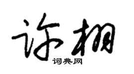 朱錫榮許栩草書個性簽名怎么寫