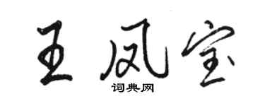 駱恆光王鳳寶行書個性簽名怎么寫